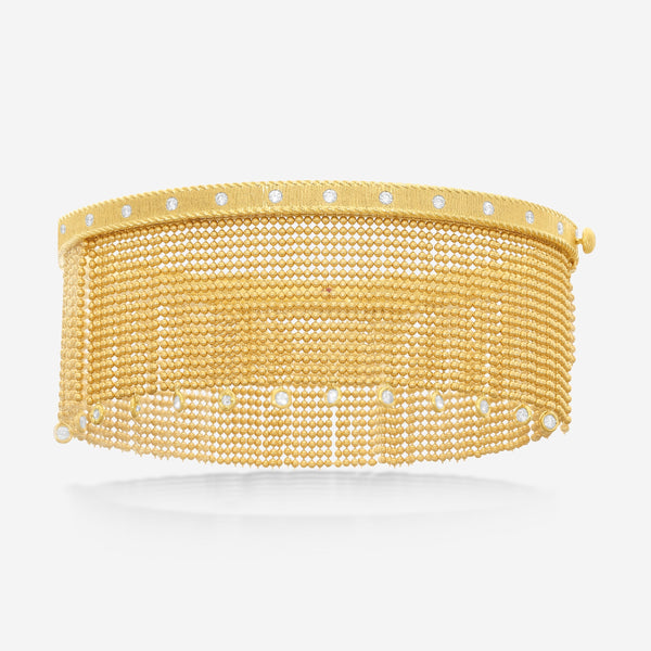 Roberto Coin Symphony 18K Yellow Gold Diamond Tassle Bangle 7773010AYBAX - THE SOLIST