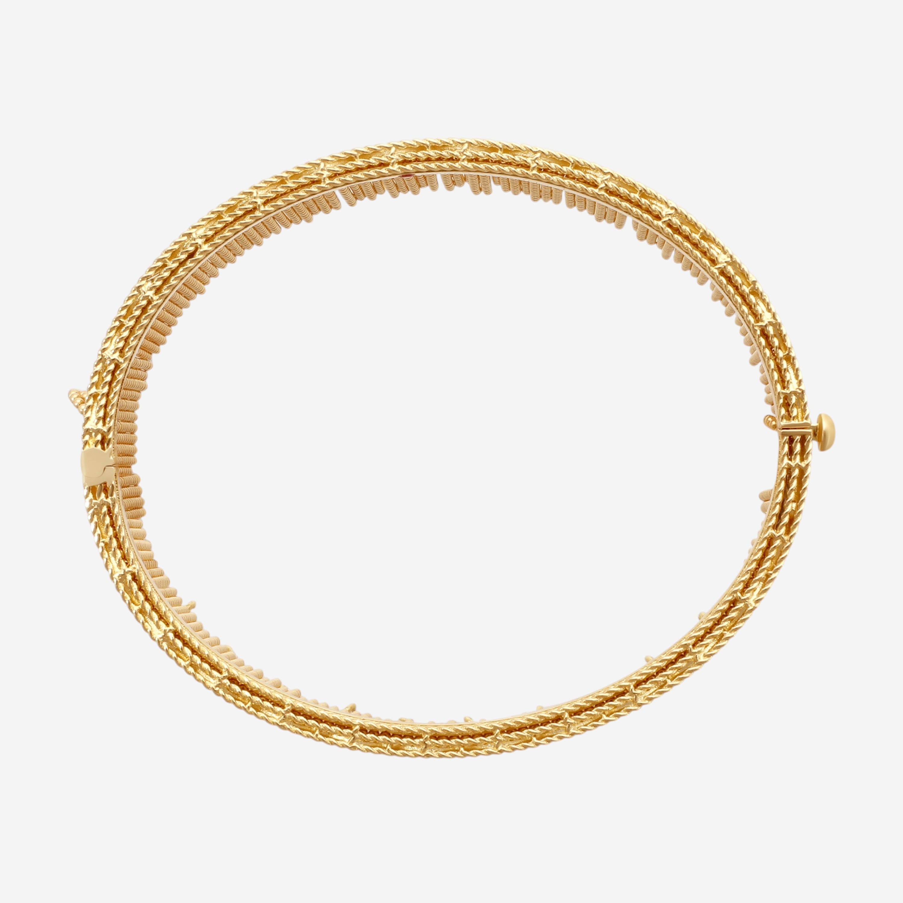 Roberto Coin Symphony 18K Yellow Gold Diamond Tassle Bangle 7773010AYBAX - THE SOLIST