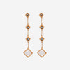 Roberto Coin Palazzo Ducale 18K Rose Gold Diamond & MOP Drop Earrings 7773020AXE