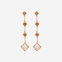 Roberto Coin Palazzo Ducale 18K Rose Gold Diamond & MOP Drop Earrings 7773020AXE