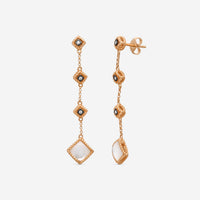 Roberto Coin Palazzo Ducale 18K Rose Gold Diamond & MOP Drop Earrings 7773020AXE