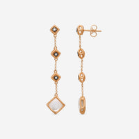 Roberto Coin Palazzo Ducale 18K Rose Gold Diamond & MOP Drop Earrings 7773020AXE