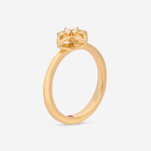 Roberto Coin Venetian 18K Yellow Gold Diamond Flower Princess Ring 7773206AY65X