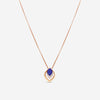 Roberto Coin Petal 18K Rose Gold Lapis & Diamond Pendant Necklace 7773267AX17XL