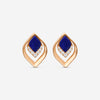 Roberto Coin Petal 18K Rose Gold Diamond & Lapis Stud Earrings 7773267AXERXL