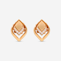 Roberto Coin Petal 18K Rose Gold Diamond Stud Earrings 7773270AXERX - THE SOLIST