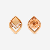 Roberto Coin Petal 18K Rose Gold Diamond Stud Earrings 7773270AXERX - THE SOLIST