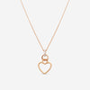 Roberto Coin Cialoma 18K Rose Gold Diamond Small Heart Necklace 7773504AXCHX