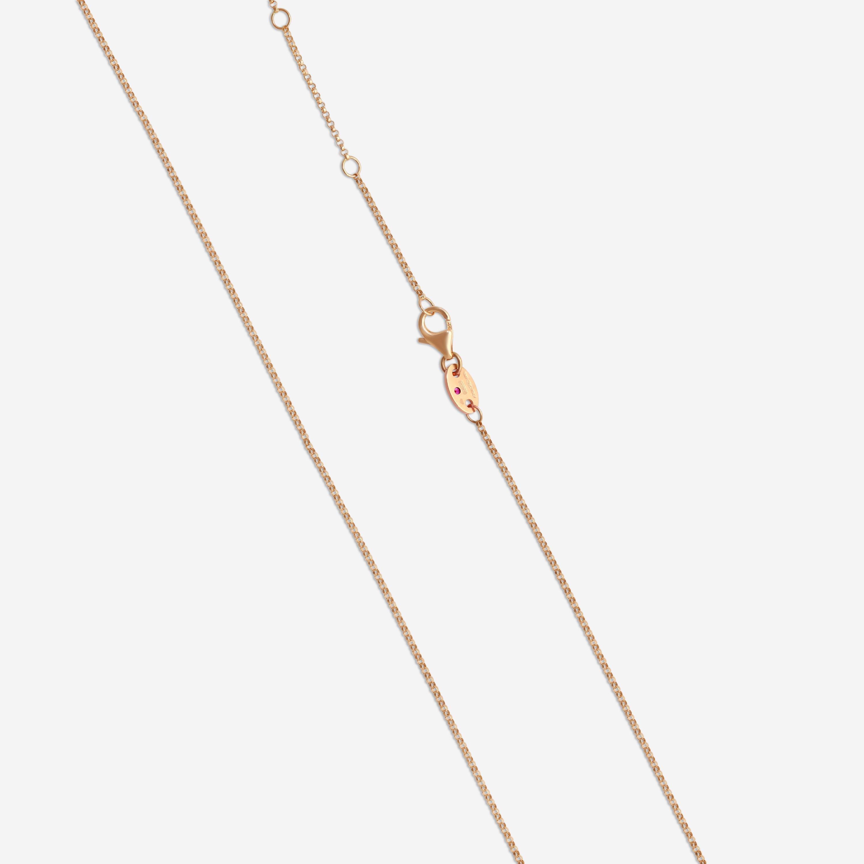 Roberto Coin Cialoma 18K Rose Gold Diamond Small Heart Necklace 7773504AXCHX