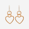 Roberto Coin Cialoma 18K Rose Gold Diamond Heart Drop Earrings 7773504AXERX
