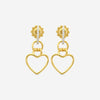 Roberto Coin Cialoma Heart 18K Yellow Gold Diamond Drop Earrings 7773504AYERX
