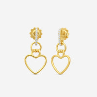 Roberto Coin Cialoma Heart 18K Yellow Gold Diamond Drop Earrings 7773504AYERX