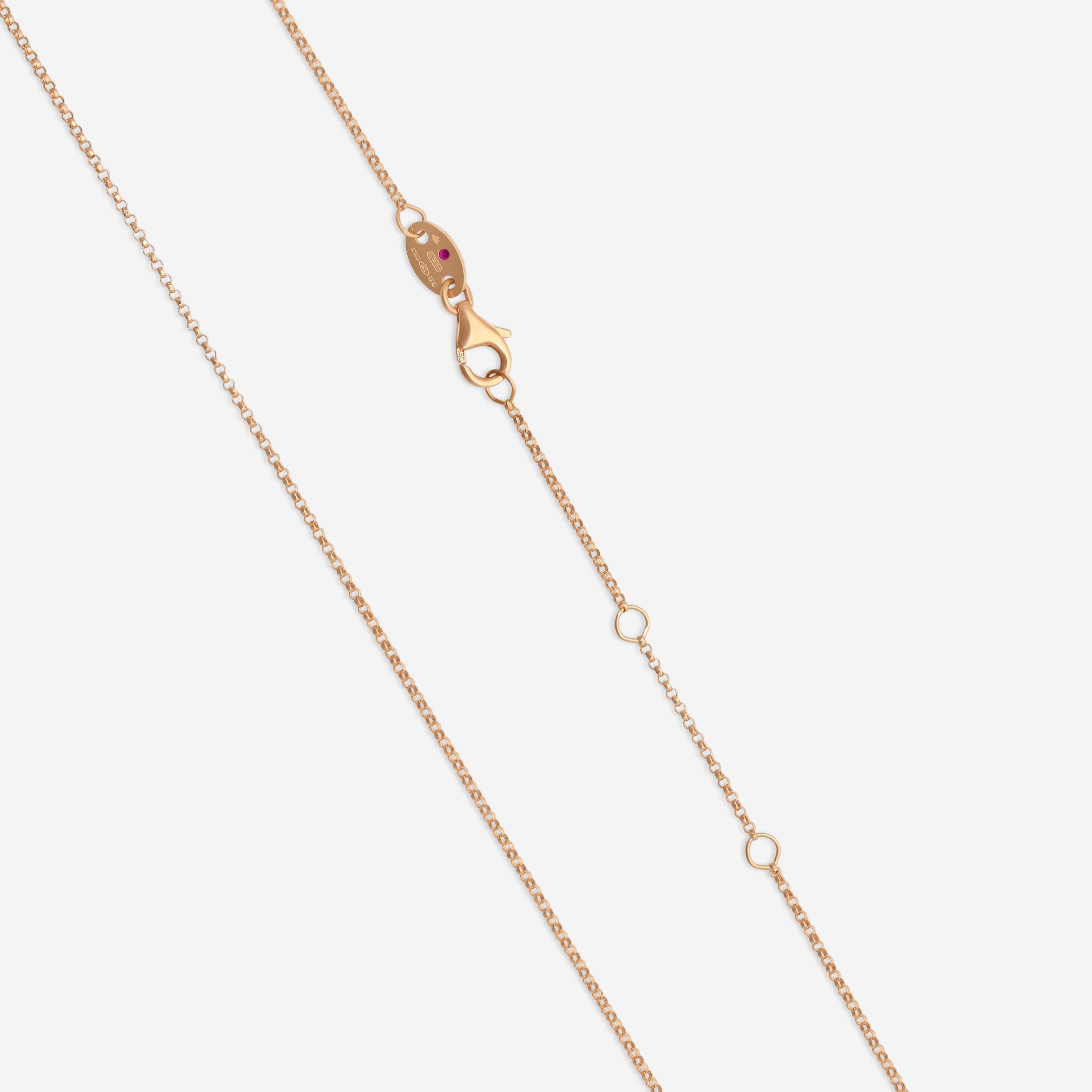 Roberto Coin Cialoma 18K Rose Gold Diamond Medium Heart Pendant Necklace 7773505