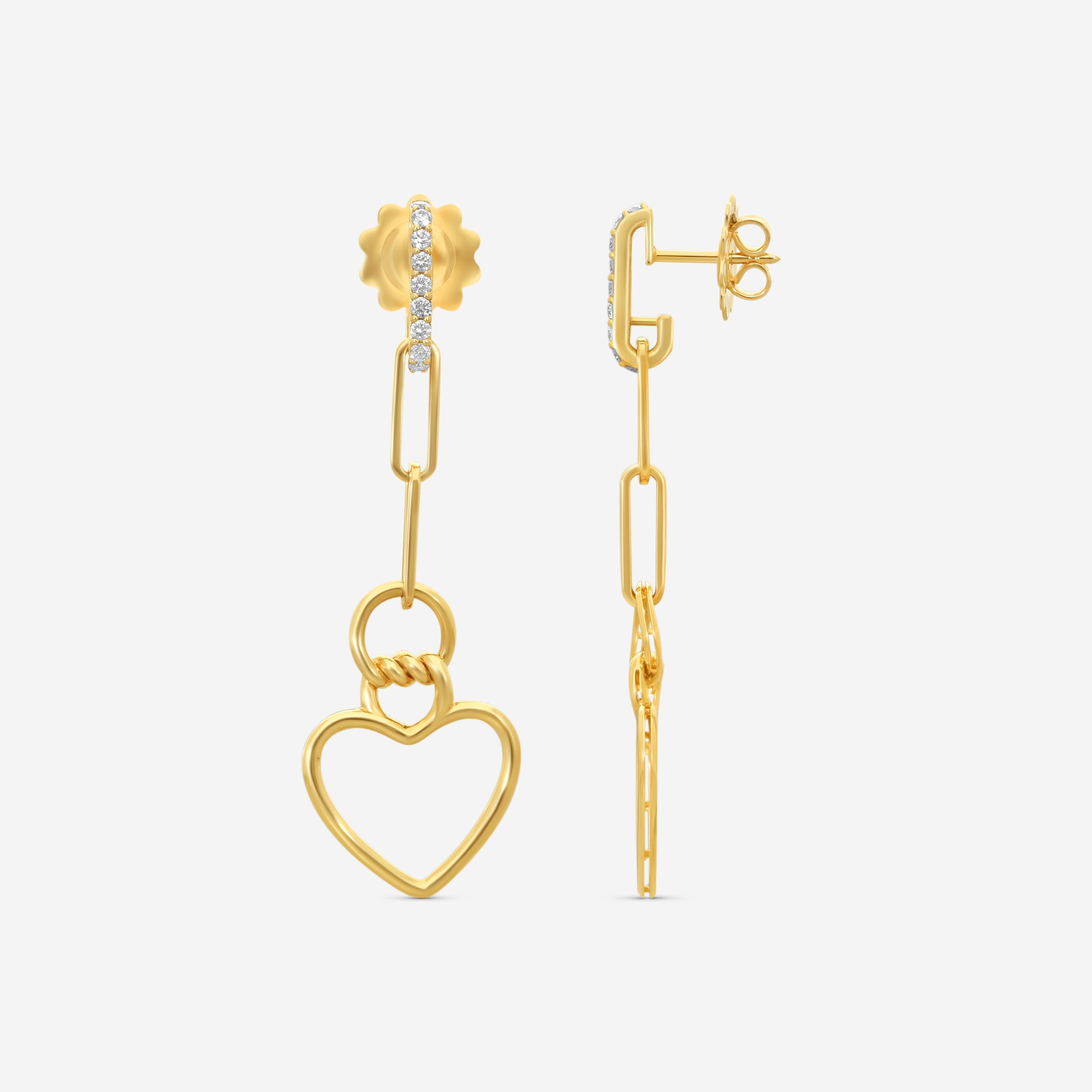 Roberto Coin Cialoma 18K Rose Gold Diamond Drop Earrings 7773530AXERX