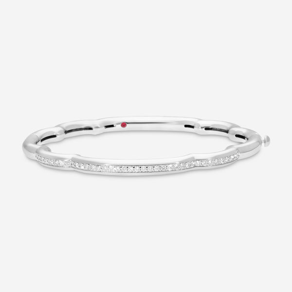 Roberto Coin Cialoma 18K White Gold Diamond Bangle Bracelet 7773574AWBAX