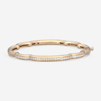 Roberto Coin Cialoma 18K Rose Gold Diamond Cloud Bangle Bracelet 7773574AXBAX