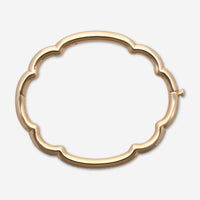 Roberto Coin Cialoma 18K Rose Gold Diamond Cloud Bangle Bracelet 7773574AXBAX