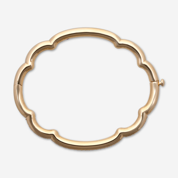Roberto Coin Cialoma 18K Rose Gold Diamond Cloud Bangle Bracelet 7773574AXBAX