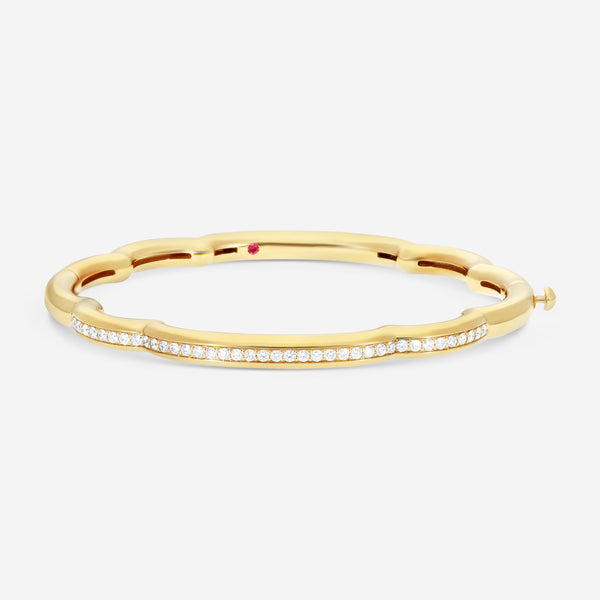 Roberto Coin Cialoma 18K Yellow Gold Diamond Bangle Bracelet 7773574AYBAX