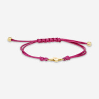 Roberto Coin 18K Yellow Gold & Fuchsia Silk Cotton Cord Bracelet 7773760AYLB0 - THE SOLIST