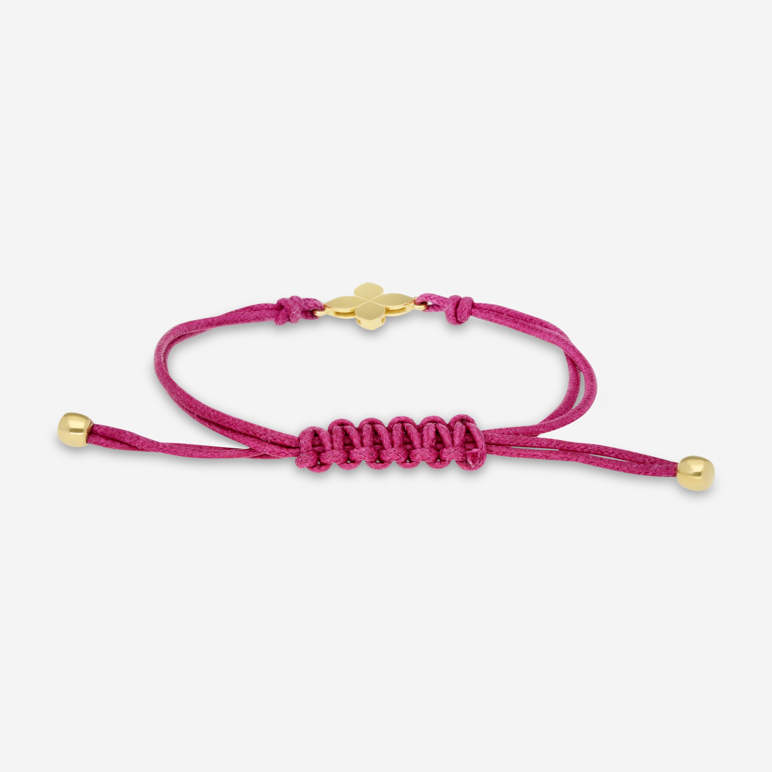 Roberto Coin 18K Yellow Gold & Fuchsia Silk Cotton Cord Bracelet 7773760AYLB0 - THE SOLIST