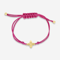 Roberto Coin 18K Yellow Gold & Fuchsia Silk Cotton Cord Bracelet 7773760AYLB0 - THE SOLIST