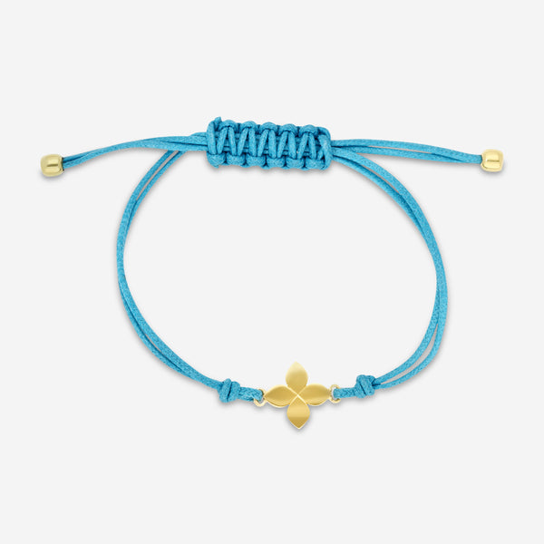 Roberto Coin 18K Yellow Gold & Turquoise Silk Cotton Cord Bracelet 7773761AYLB0 - THE SOLIST