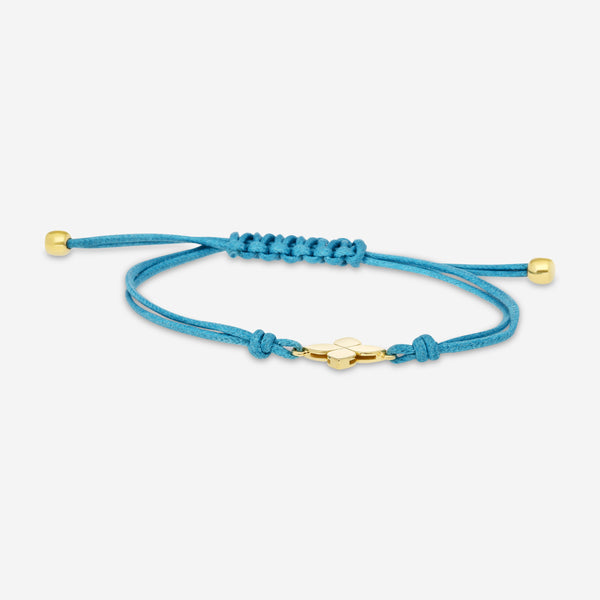 Roberto Coin 18K Yellow Gold & Turquoise Silk Cotton Cord Bracelet 7773761AYLB0 - THE SOLIST