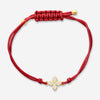 Roberto Coin Princess 18K Yellow Gold Diamond Red Silk Cord Bracelet 7773762AYLB
