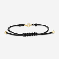 Roberto Coin 18K Yellow Gold & Black Silk Cotton Diamond Cord Bracelet 7773763AYLBX - THE SOLIST