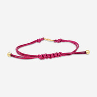 Roberto Coin 18K Yellow Gold & Fucsia Silk Cotton Diamond Cord Bracelet 7773764AYLBX - THE SOLIST