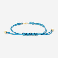 Roberto Coin 18K Yellow Gold & Turquoise Silk Cotton Diamond Cord Bracelet 7773765AYLBX - THE SOLIST