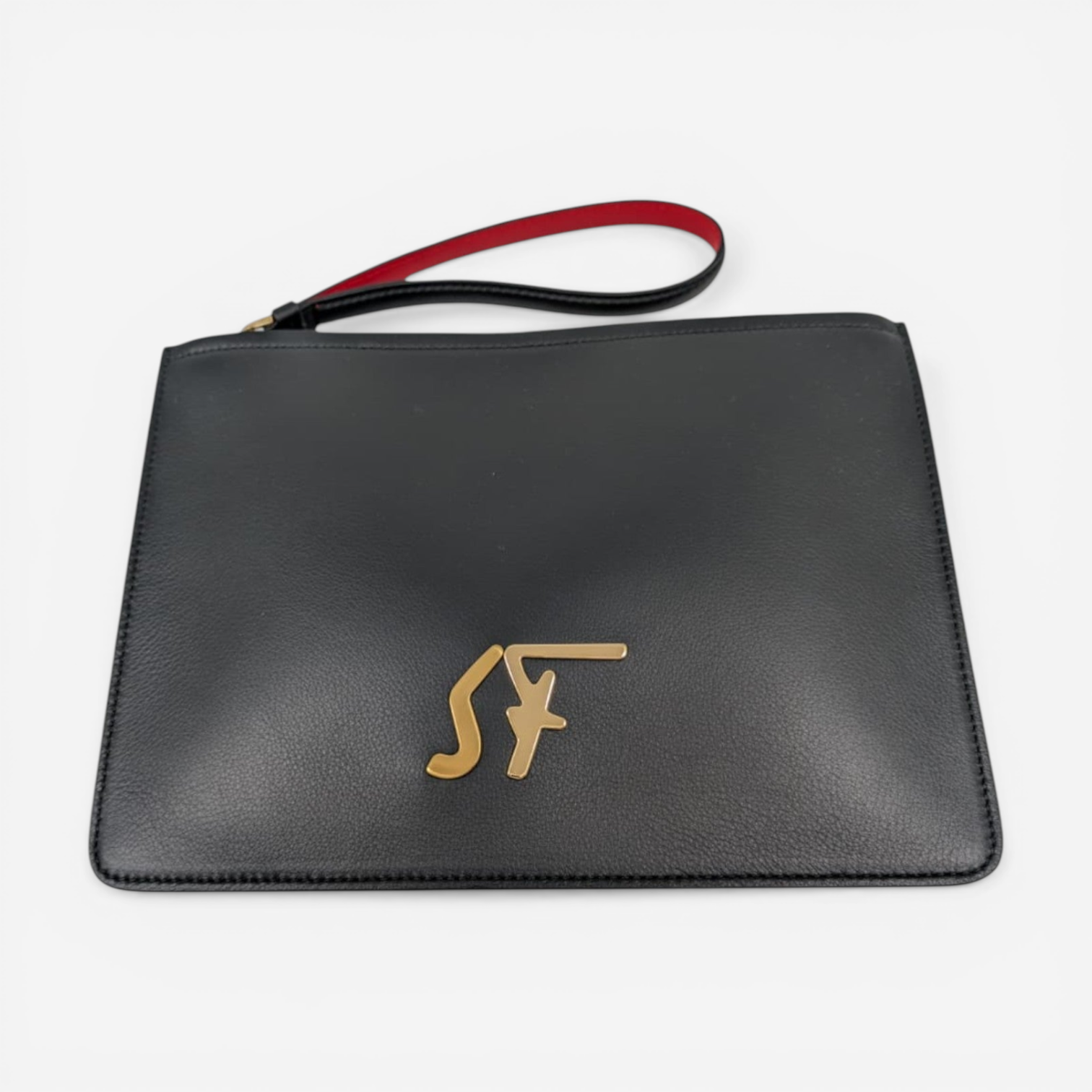 Salvatore Ferragamo Firenze Men's 728058 Black Clutch MSRP $850 - THE SOLIST