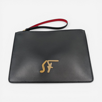 Salvatore Ferragamo Firenze Men's 728058 Black Clutch MSRP $850 - THE SOLIST