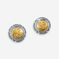 Konstantino Sterling Silver & 18K Yellow Gold Cross Stud Earrings SKKJ700-130 - THE SOLIST