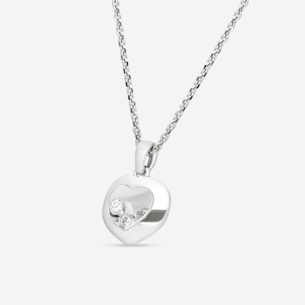 Chopard Happy Diamonds 18K White Gold Heart Diamond Pendant Necklace 799203-1001 - THE SOLIST