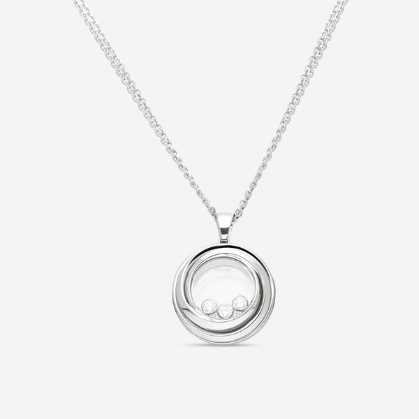 Chopard Happy Emotions 18K White Gold Diamond Pendant Necklace 799217-1001