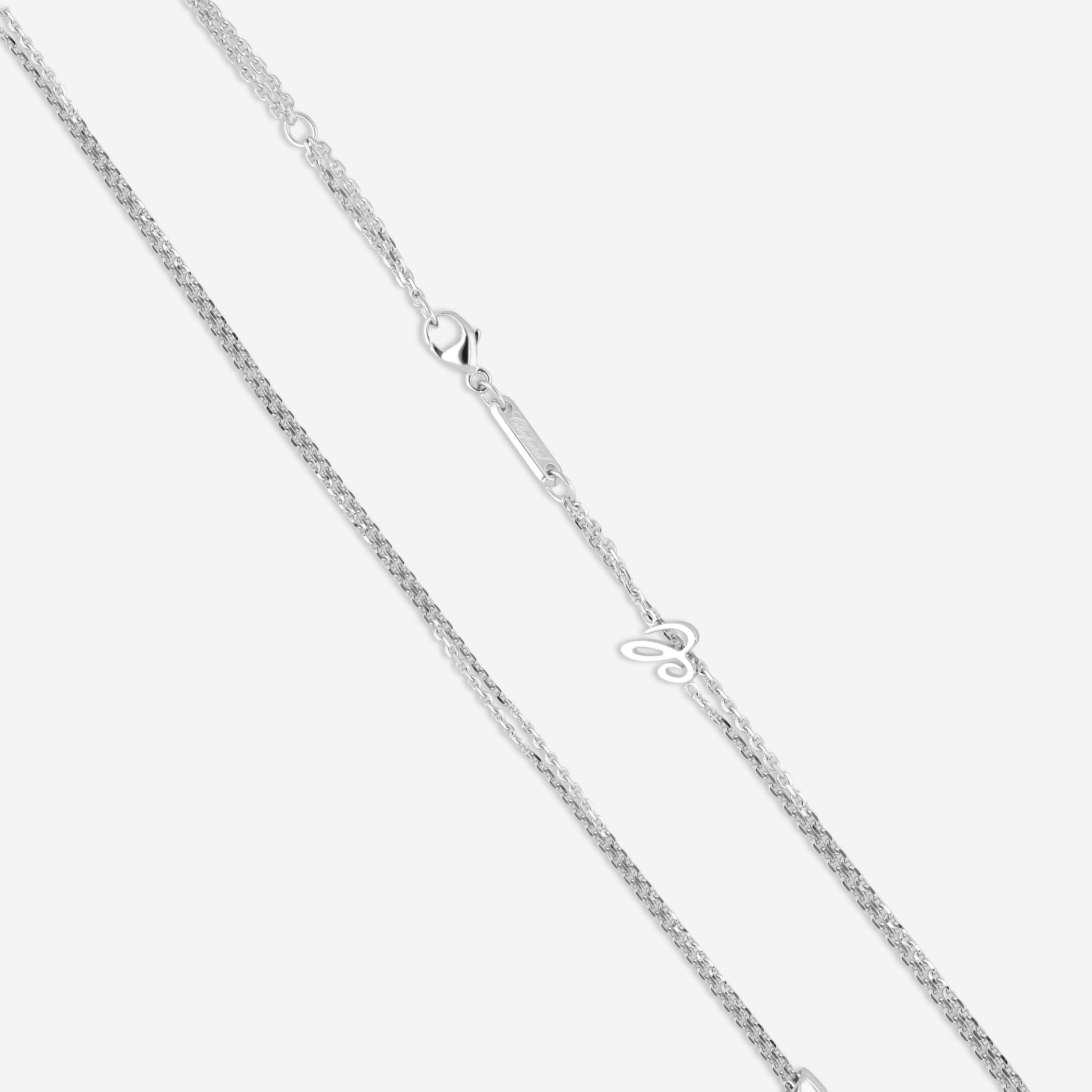 Chopard Happy Emotions 18K White Gold Diamond Pendant Necklace 799217-1001