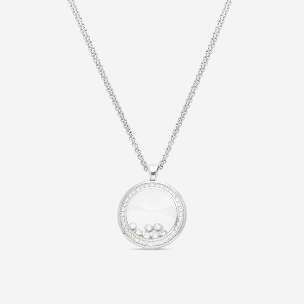 Chopard Happy Diamonds 18K White Gold Diamond Pendant Necklace 799569-1002