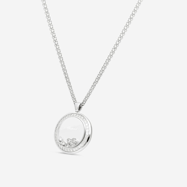 Chopard Happy Diamonds 18K White Gold Diamond Pendant Necklace 799569-1002