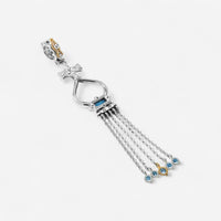 Konstantino Dome Sterling Silver & 18K Yellow Gold Blue Spinel Pendant MEKJ735-478