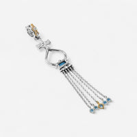 Konstantino Dome Sterling Silver & 18K Yellow Gold Blue Spinel Pendant MEKJ735-478 - THE SOLIST