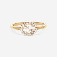 Gucci 18K Yellow Gold & Diamond Ring YBC7294120020 MSRP $1,800 - THE SOLIST