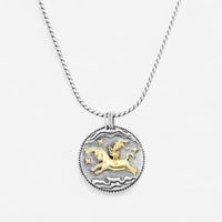 Konstantino Zodiac Taurus Sterling Silver & 18K Yellow Gold Carved Pendant MEKJ634-130 - THE SOLIST