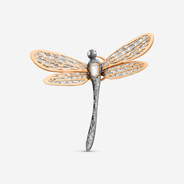 Lugano 18K Rose Gold Diamond Dragonfly Brooch 8009662 - THE SOLIST