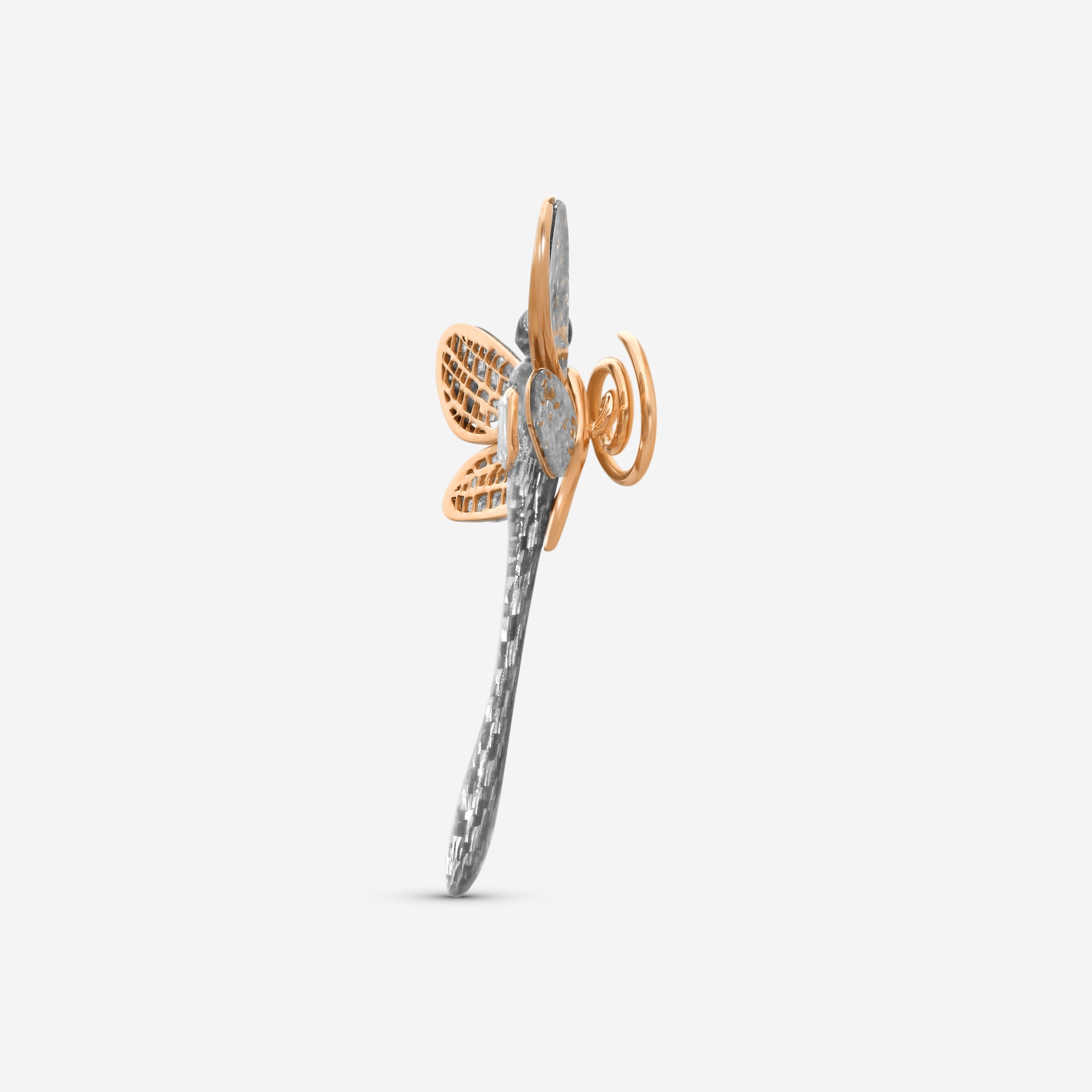 Lugano 18K Rose Gold Diamond Dragonfly Brooch 8009662 - THE SOLIST