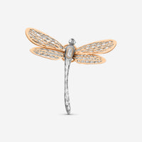 Lugano 18K Rose Gold Diamond Dragonfly Brooch 8009715 - THE SOLIST