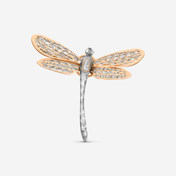 Lugano 18K Rose Gold Diamond Dragonfly Brooch 8009715 - THE SOLIST