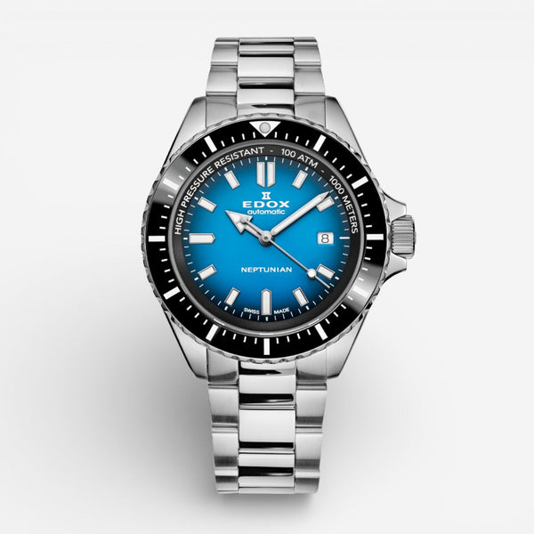 Edox Neptunian Stainless Steel Automatic Men's Watch 80120-3NM-BUIDN
