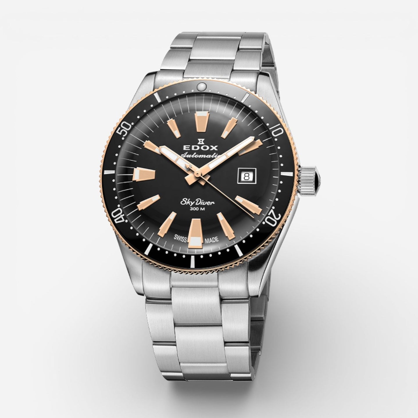 Edox Skydiver Limited Edition Stainless Steel Automatic Men's Watch 80126-357RNM-NIRB - THE SOLIST